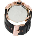 Diesel Little Daddy Black & Gold Dial Black Leather Watch For Men - DZ7282