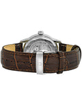 Bulova Classic Skeleton Automatic Brown Dial Brown Leather Strap Watch for Men - 96A120