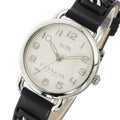 Coach Delancey White Dial Black Leather Strap Watch for Women - 14502714