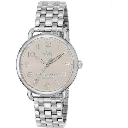 Coach Delancey Classic White Dial Silver Steel Strap Watch for Women - 14502260