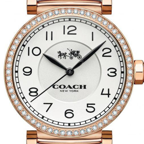 Coach Madison White Dial White Leather Strap Watch for Women - 14502401