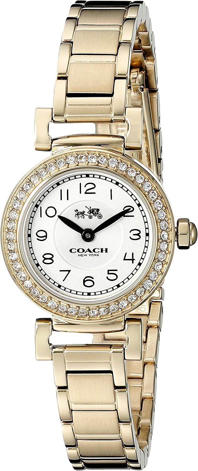 Coach Madison White Dial Gold Steel Strap Watch for Women - 14502403