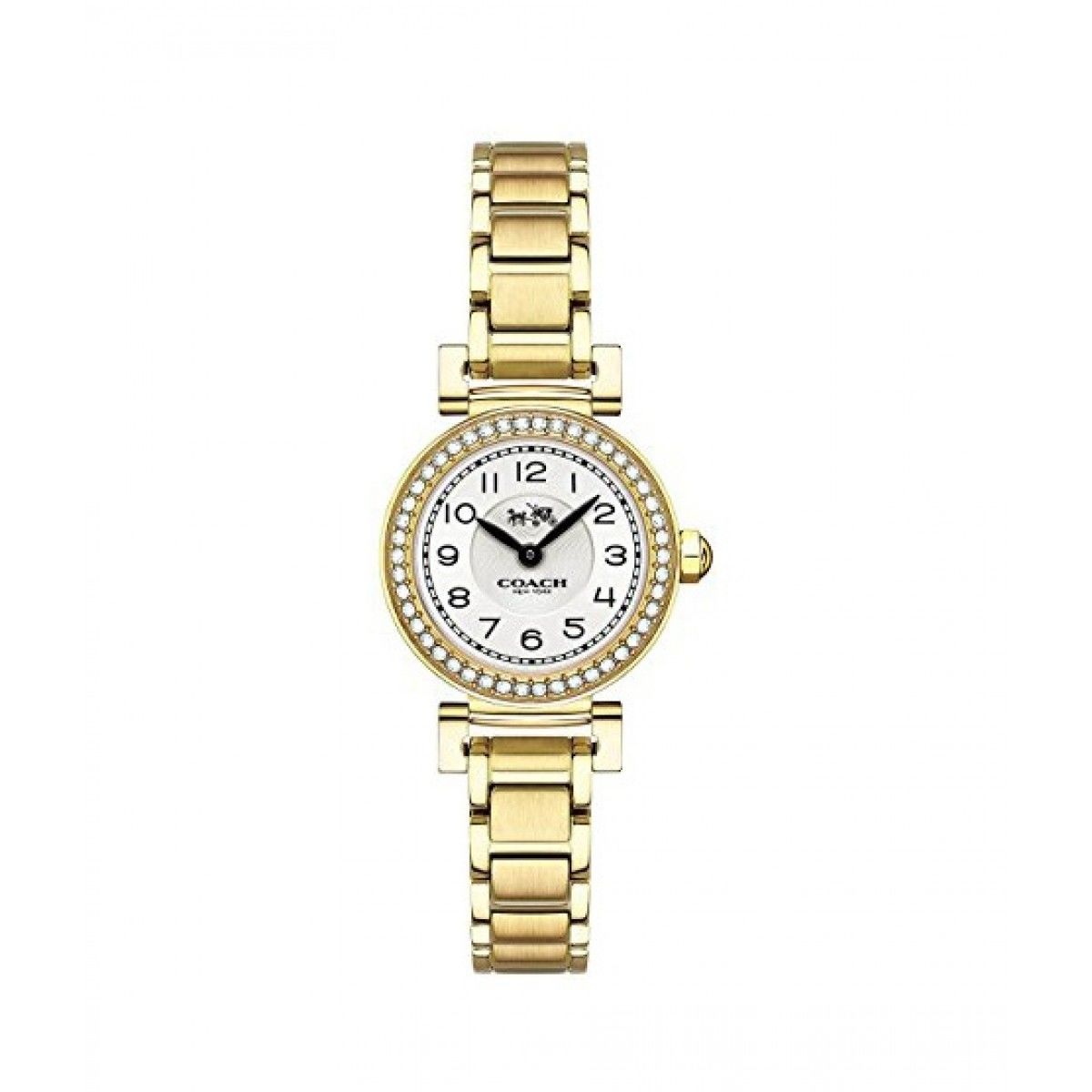 Coach Madison White Dial Gold Steel Strap Watch for Women - 14502403