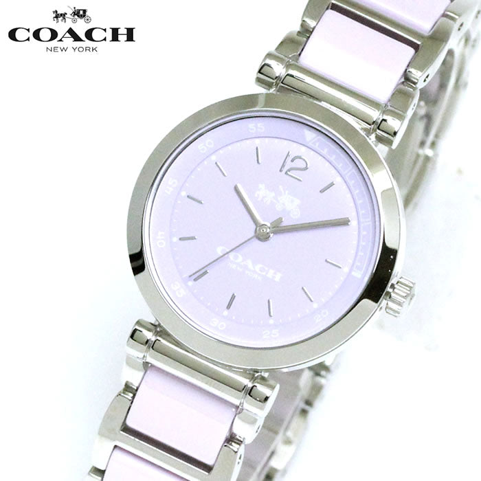 Coach Tristent Purple Dial Two Tone Steel Strap Watch for Women - 14502461