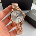 Coach Delancey White Dial Rose Gold Steel Strap Watch for Women - 14502242