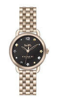 Coach Delancey Black Dial Gold Stainless Steel Strap Watch For Women - 14502813