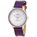 Coach Delancey White Dial Purple Leather Strap Watch for Women - 14502886