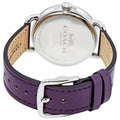 Coach Delancey White Dial Purple Leather Strap Watch for Women - 14502886