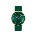 Coach Green Dial Green Leather Strap Watch for Women - 14503383