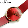 Coach Perry Red Dial Red Leather Strap Watch for Women - 14503486