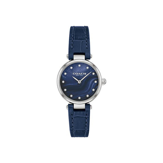 Coach Park Navy Blue Dial Navy Blue Leather Strap Watch for Women - 14503535