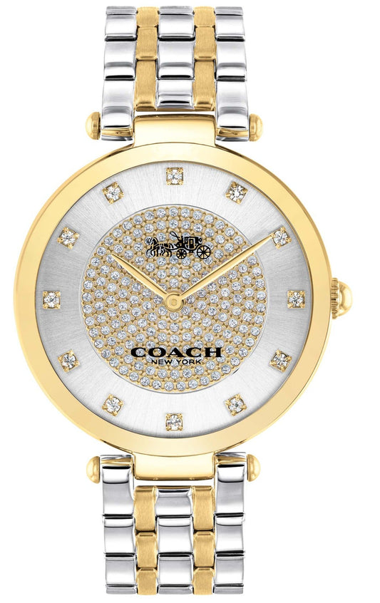 Coach Park Silver Dial Two Tone Steel Strap Watch for Women - 14503645