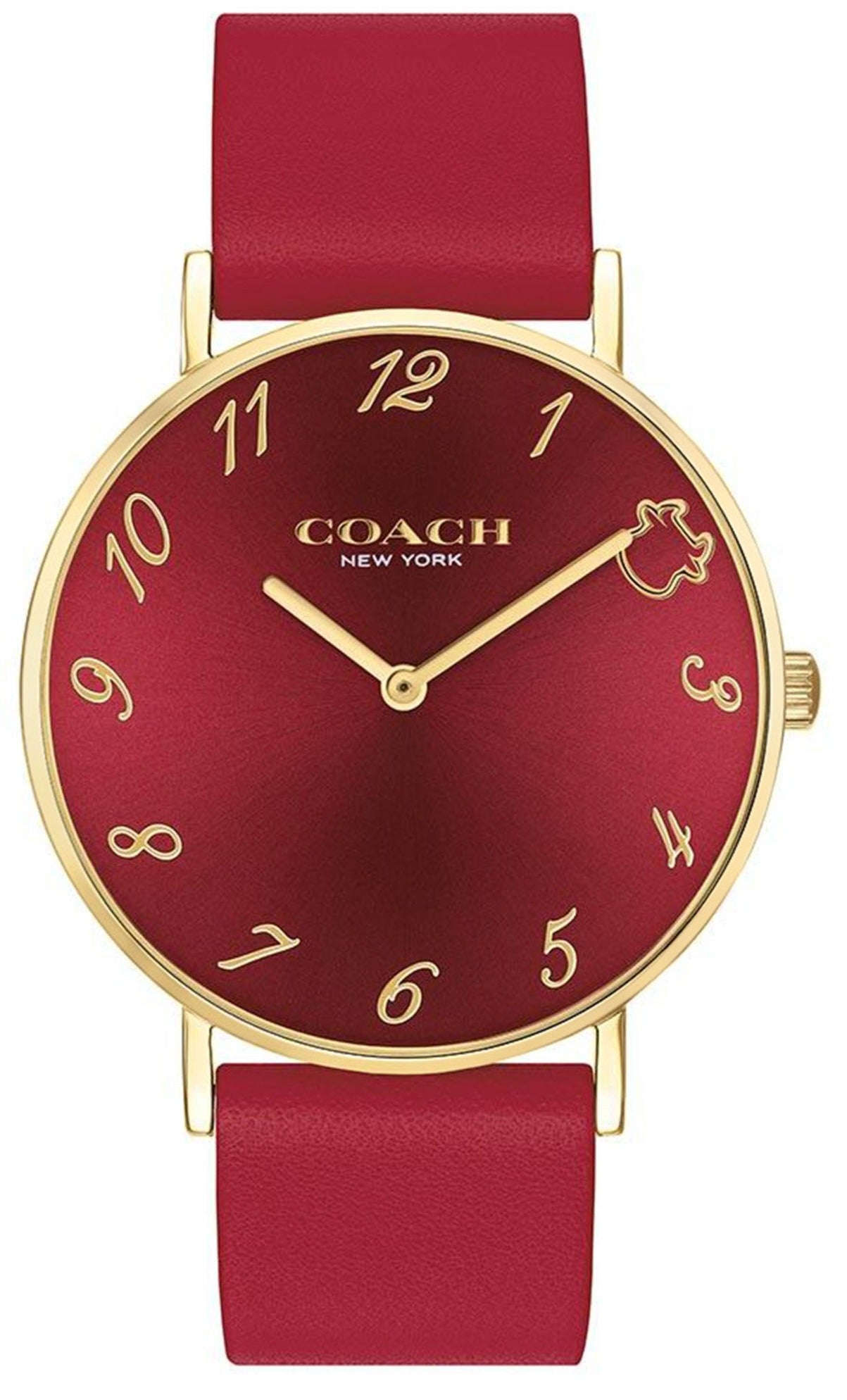 Coach Perry Red Dial Red Leather Strap Watch for Women - 14503722