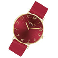 Coach Perry Red Dial Red Leather Strap Watch for Women - 14503722