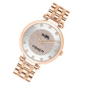 Coach Park Silver Dial Rose Gold Steel Strap Watch for Women - 14503735