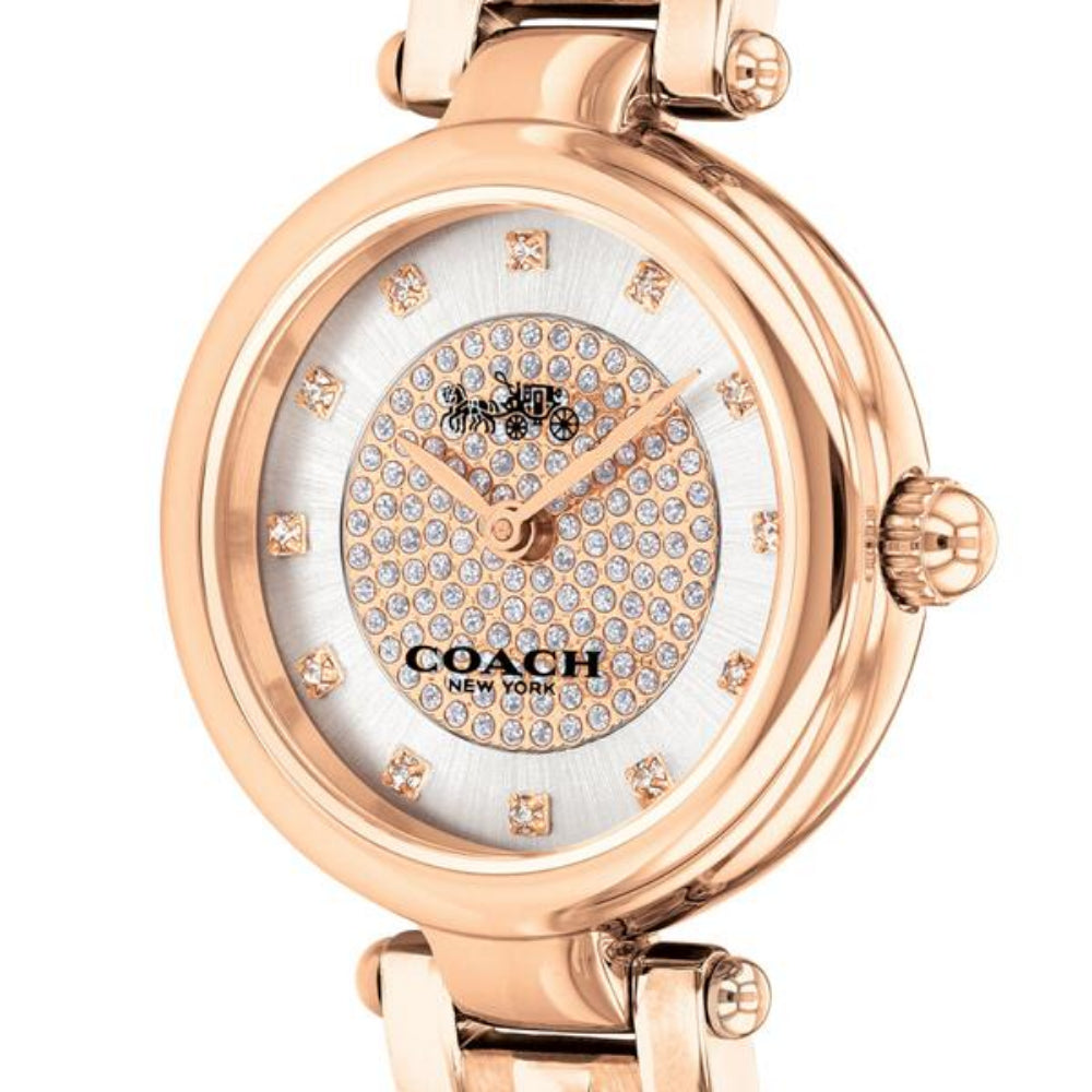 Coach Park Silver Dial Rose Gold Steel Strap Watch for Women - 14503736