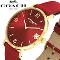 Coach Perry Red Dial Red Leather Strap Watch for Women - 14503867