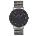 Coach Charles Black Dial Grey Mesh Bracelet Watch for Men - 14602145