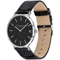 Coach Charles Black Dial Black Leather Strap Watch for Men - 14602157