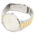 Coach Business Analog White Dial Two Tone Steel Stap Watch for Men - 14602432