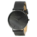 Coach Charles Black Dial Black Leather Strap Watch for Men - 14602434