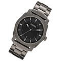 Fossil Machine Chronograph Black Dial Grey Steel Strap Watch for Men - FS4774