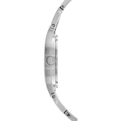 Calvin Klein Class White Dial Silver Steel Strap Watch for Women - K6R23126