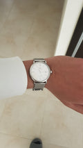 IWC Portofino Automatic White Dial Silver Mesh Bracelet Watch for Men - IW356505