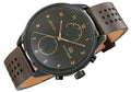 Tommy Hilfiger Chase Quartz Black Dial Brown Leather Strap Watch for Men - 1791577