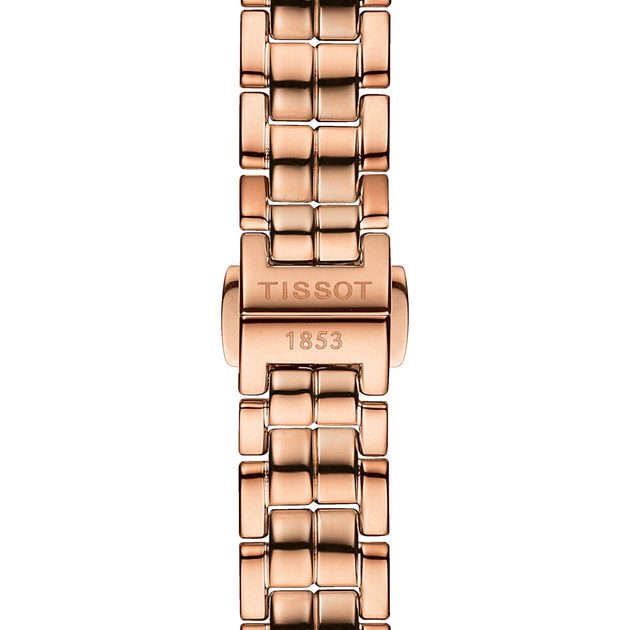 Tissot T Lady Flamingo Mother of Pearl Dial Rose Gold Steel Strap Watch For Women - T094.210.33.116.02