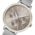 Hugo Boss Symphony Brown Dial Silver Mesh Bracelet Watch for Women - 1502423