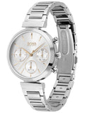 Hugo Boss Flawless Silver Dial Silver Steel Strap Watch for Women - 1502530