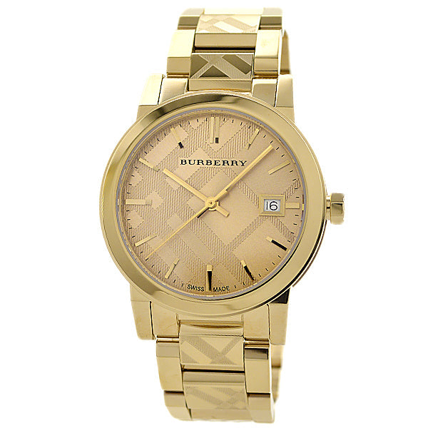 Burberry The City Gold Dial Gold Steel Strap Watch for Women - BU9145