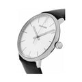 Calvin Klein High Noon Quartz White Dial Black Leather Strap Watch for Men - K8M211C6