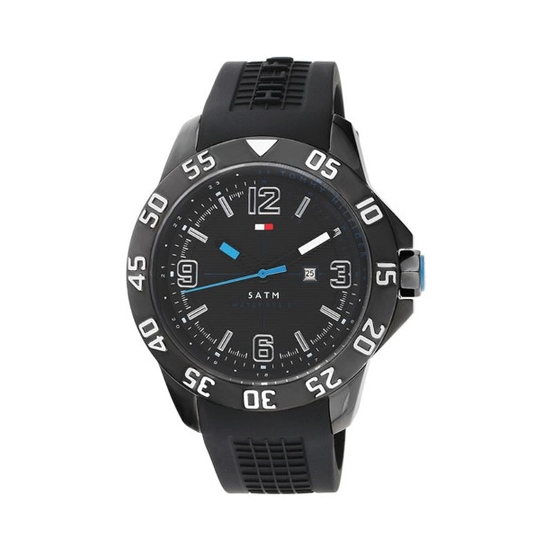 Tommy Hilfiger Sport Multifunction Black Dial Black Rubber Strap Watch for Men - 1790983