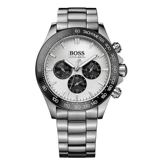 Hugo Boss Ikon White Dial Silver Steel Strap Watch for Men - 1512964