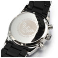 Emporio Armani Sportivo Chronograph Black Dial Black Steel Strap Watch For Men - AR5858