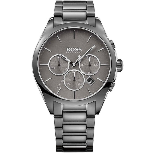 Hugo Boss Classic Grey Dial Grey Steel Strap Watch for Men - 1513364