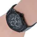 Hugo Boss Onyx Chronograph Black Dial Black Steel Strap Watch for Men - 1513365