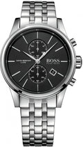 Hugo Boss Jet Chronograph Black Dial Silver Steel Strap Watch for Men - 1513383