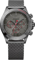 Hugo Boss Ikon Chronograph Grey Dial Grey Mesh Bracelet Watch for Men - 1513443