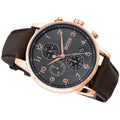 Hugo Boss Navigator Chronograph Grey Dial Brown Leather Strap Watch for Men - 1513496