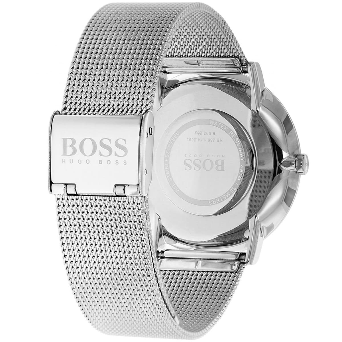 Hugo Boss Ikon Chronograph Grey Dial Grey Mesh Bracelet Watch for Men - 1513443