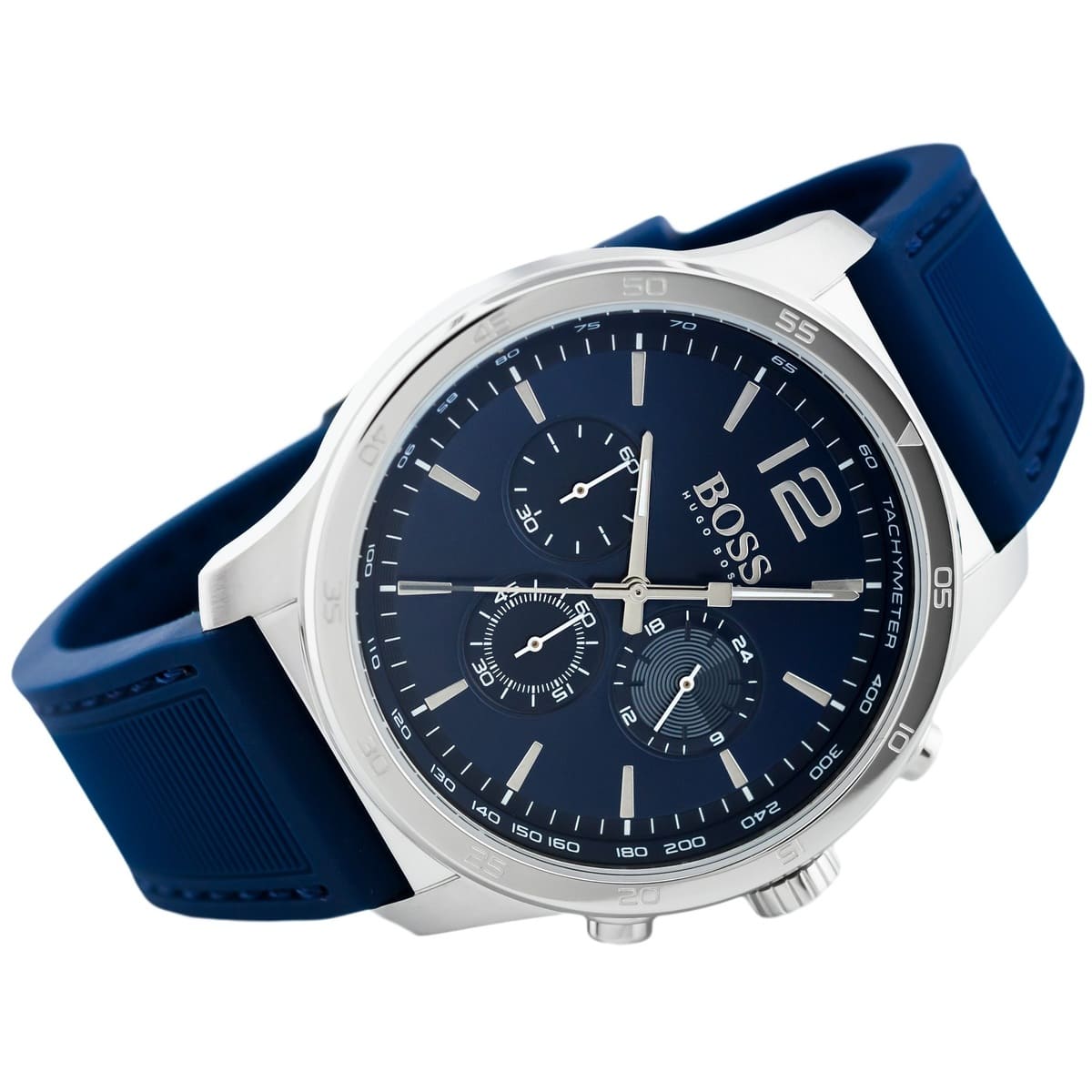 Hugo Boss Professional Blue Chronograph Dial Blue Silicone Strap Watch for Men - 1513526