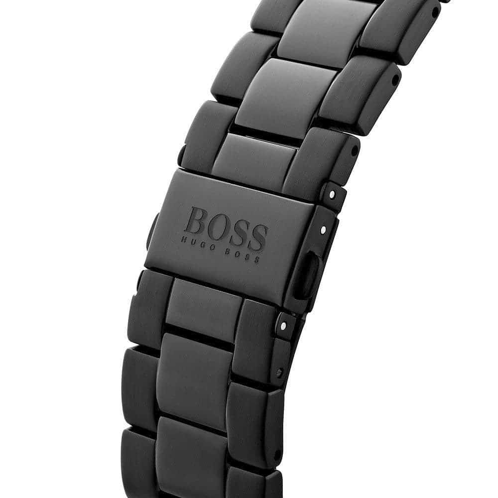 Hugo Boss Professional Chronograph Black Dial Black Steel Strap Watch for Men - 1513528