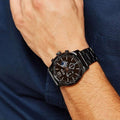 Hugo Boss Professional Chronograph Black Dial Black Steel Strap Watch for Men - 1513528