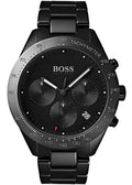 Hugo Boss Talent Chronograph Ceramic Black Dial Black Steel Strap Watch for Men - 1513581