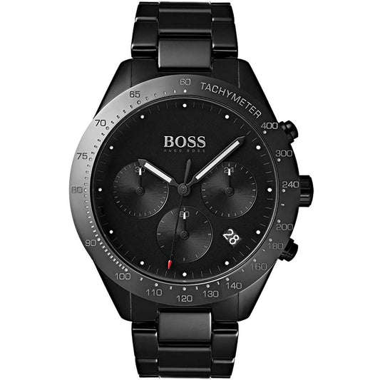 Hugo Boss Talent Black Ceramic Dial Black Steel Strap Watch for Men - 1513581