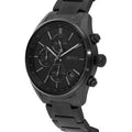 Hugo Boss Grand Prix Chronograph Black Dial Black Steel Strap Watch for Men - 1513676