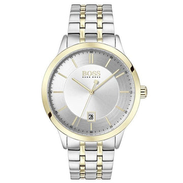 Hugo Boss Classic Silver Dial Two Tone Steel Strap Watch for Men - 1513687